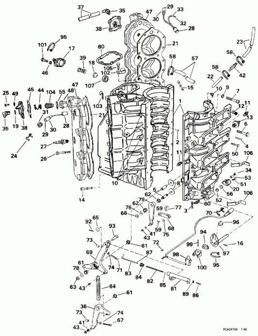 ��������� ��������� ������� E225STLEDE 1996  - linder & Crankcase