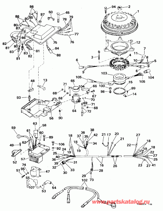  Evinrude E225TZEDE 1996  - nition System