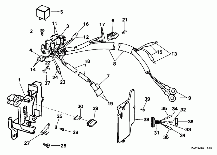 ��������� ����� ������� E225TZEDE 1996  - wer Trim/tilt Electrical / wer Trim / tilt ���������