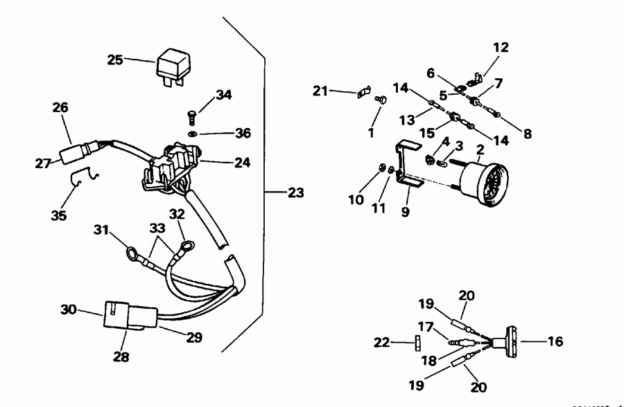 ����� ������� E25KLEDC 1996  - wer Trim/tilt Electrical - wer Trim / tilt ���������