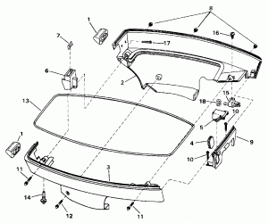 ������ ��������� (�����) - Johnson 40 (Engine Cover - Johnson 40)