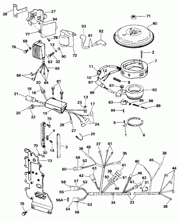 �������� ��������� ����� Evinrude E50ELED 1996  - nition System / nition System