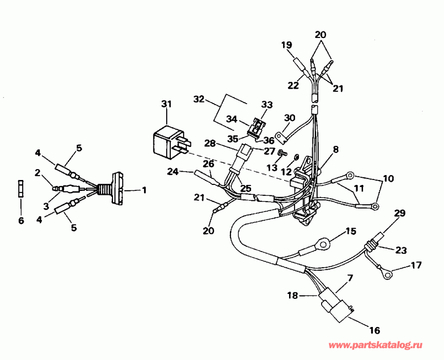 ��������� ��������� ������� E60TTLEDR 1996  - wer Trim/tilt Electrical / wer Trim / tilt ���������