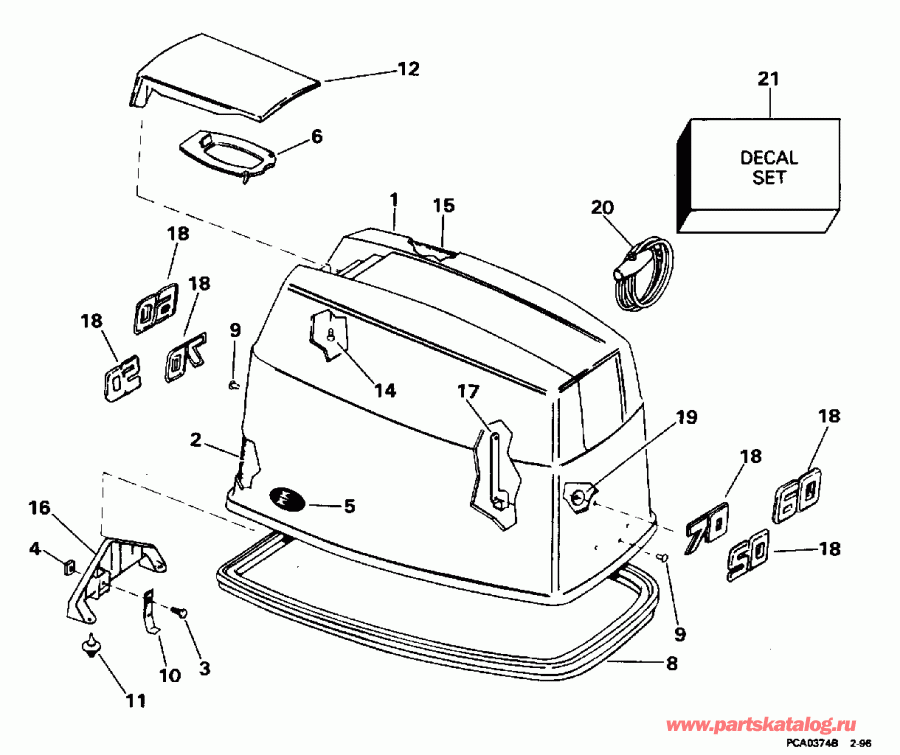��������� ��������� EVINRUDE E70TLEDA 1996  - Evinrude / Evinrude