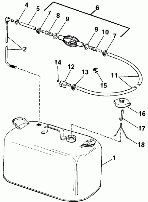 �������� ����� EVINRUDE HE10FTEDC 1996  - ectric Primer System - ectric Primer System