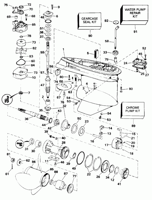 �������� ��������� ����� Evinrude HE115TXADA 1996  - arcase / arcase