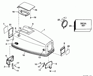 ������ ��������� (�����) - Evinrude 50 (Engine Cover - Evinrude 50)