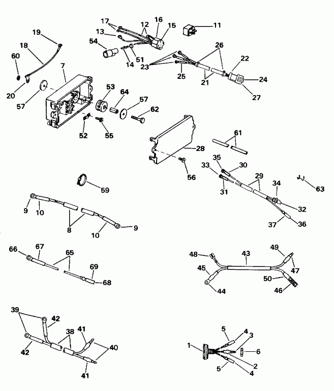 ��������� �������� ����� EVINRUDE SE100WMPLM 1996  - wer Trim/tilt Electrical / wer Trim / tilt ���������