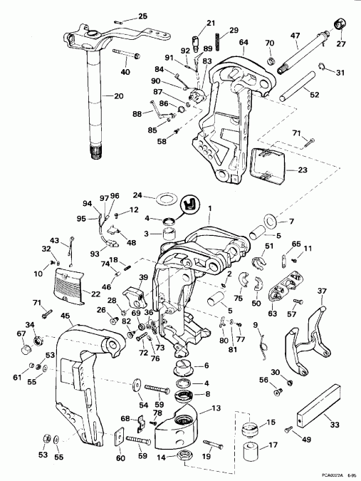  EVINRUDE SE150WTPXB 1996  - dsection / dsection