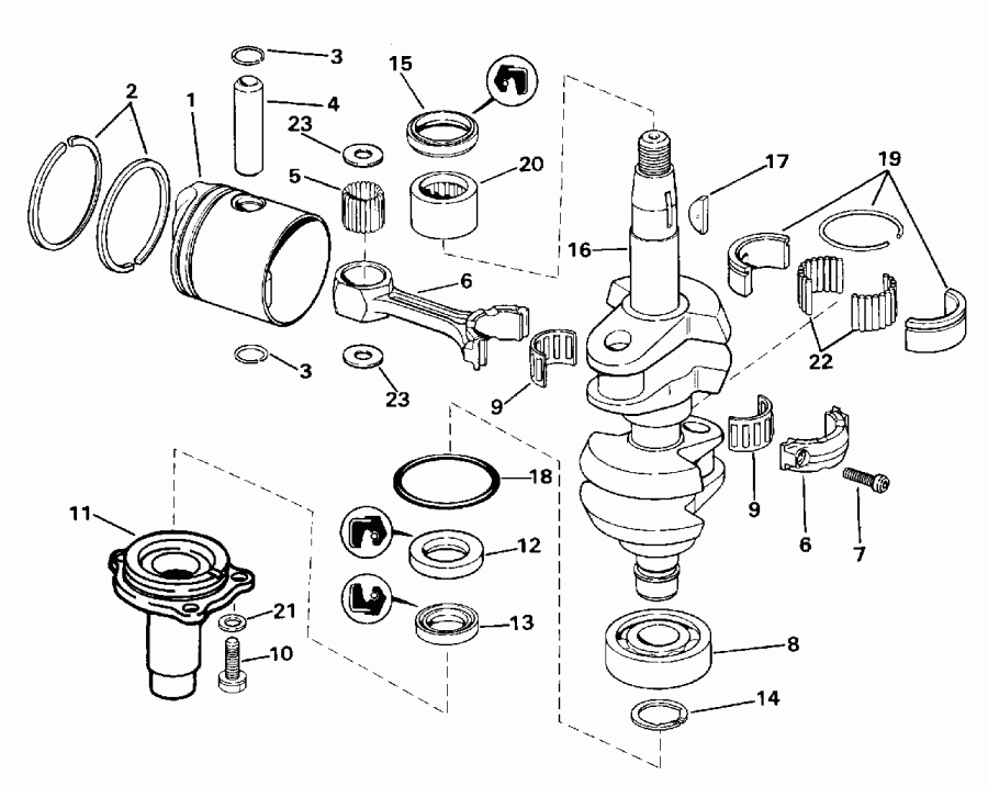�������� ��������� ����� Evinrude SE15RPG 1996  - ank��� & �������