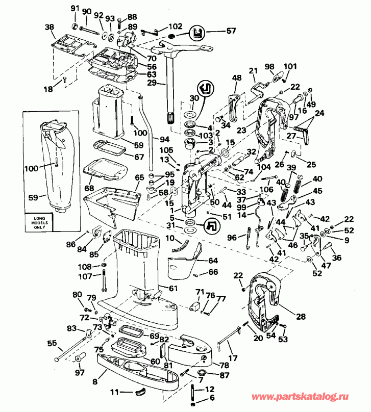 ��������� �������� ����� EVINRUDE SE40RPH 1996  - dsection / dsection