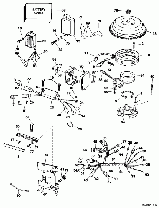 ��������� Evinrude SE50TLEDS 1996  - Electric Start 40te Models / Electric Start 40te Models