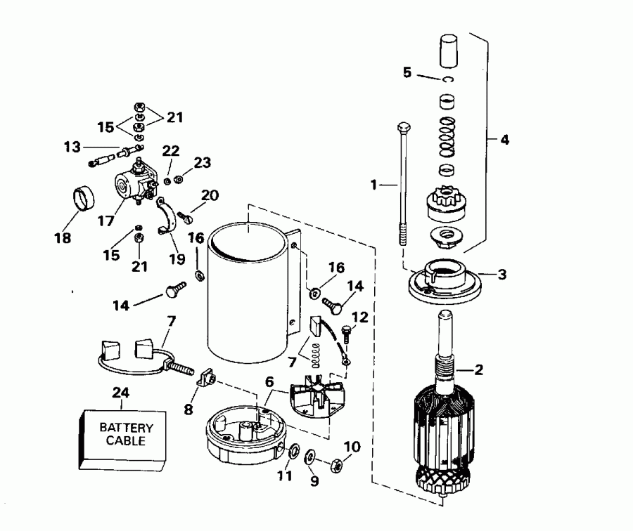 �������� ��������� ����� EVINRUDE SE65WMLM 1996  - ectric Starter - ectric �������