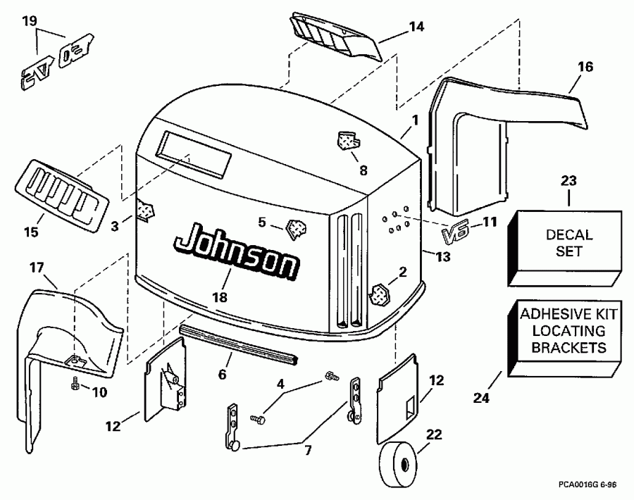 ��������� �������� ����� Evinrude BE150EXEUC 1997  - Johnson / Johnson