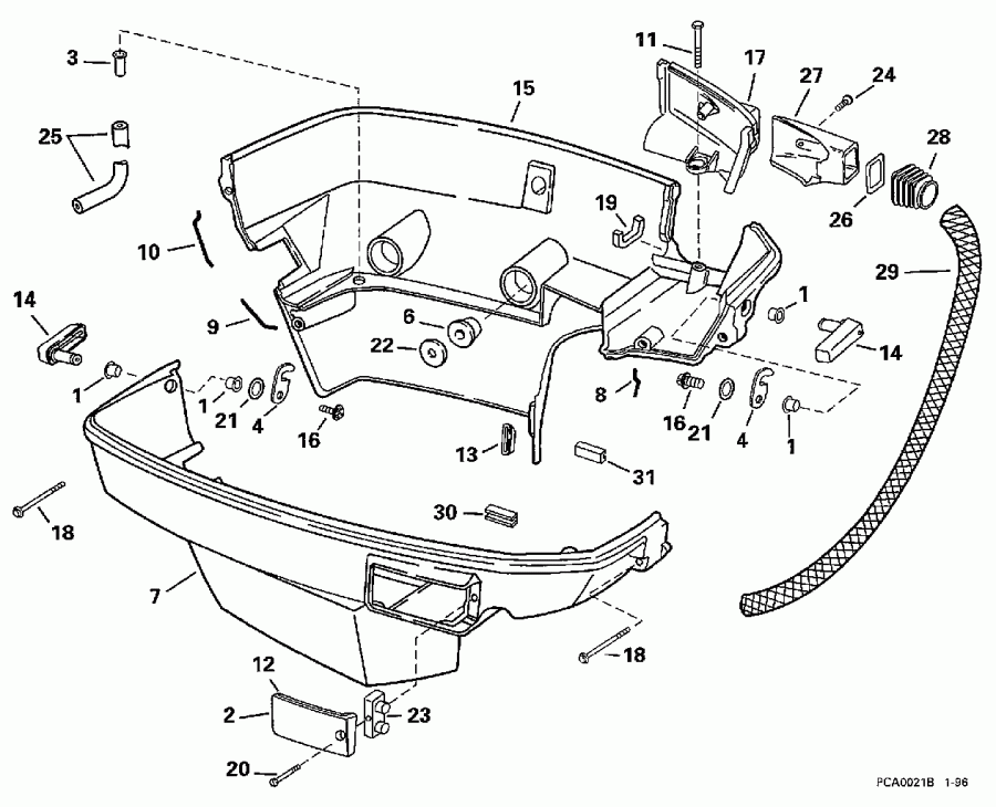  ������� BE175EXEUC 1997  - wer Engine Cover / wer ������ ��������� (�����)