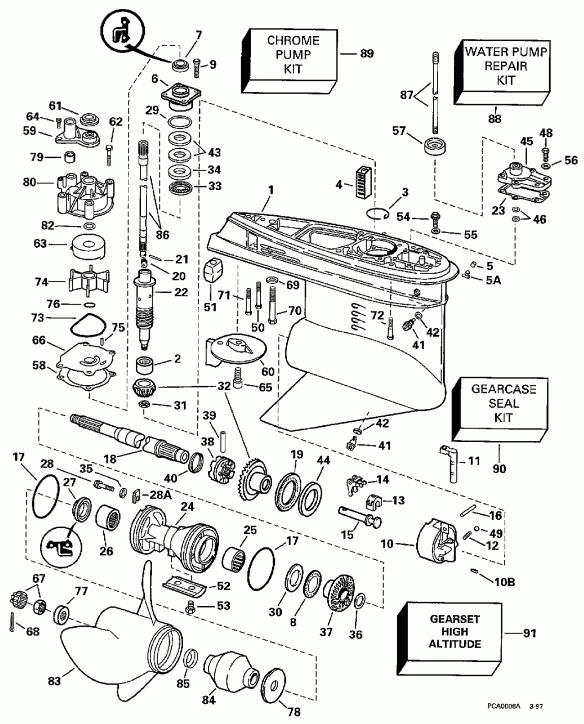 ����� Evinrude BE175EXEUE 1997  - �������� Rotation - Gl Models