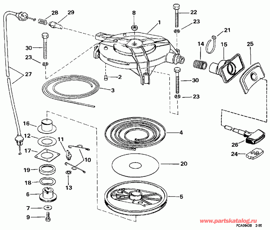 ��������� EVINRUDE BE20SREUM 1997  - wind ������� / wind Starter