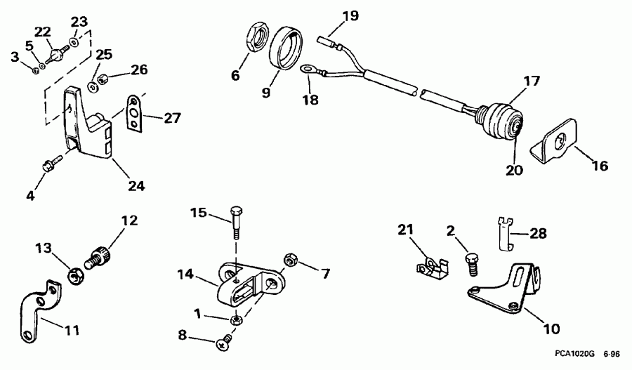 ����� EVINRUDE BE25BALEUA 1997  - mote Control Adapter Kit - mote ���������� Adapter Kit