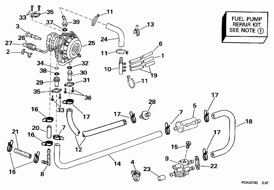 ����� Evinrude BE40EEUC 1997  - el ����� - el Pump