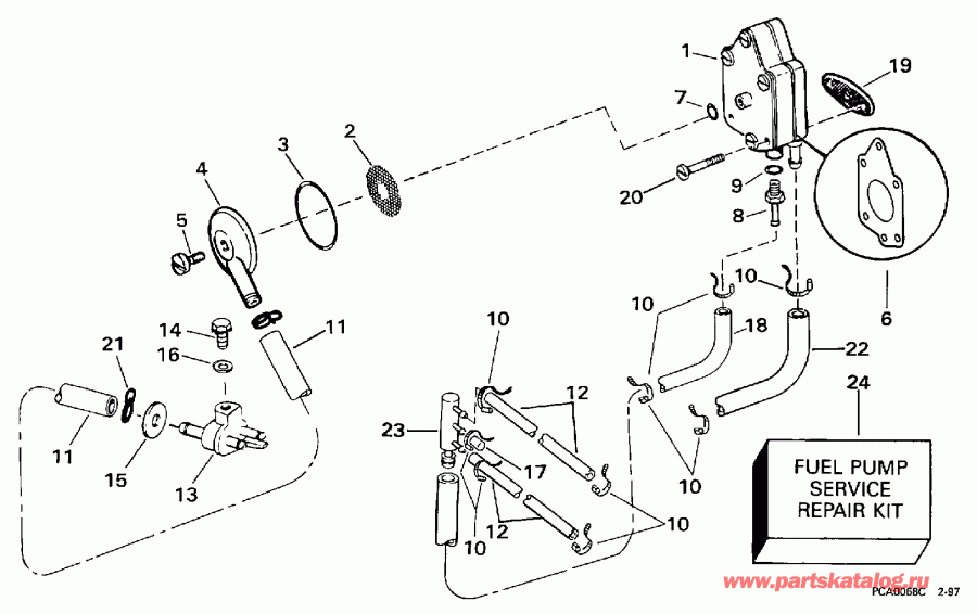�������� ����� EVINRUDE BE40ELEUC 1997  - el Pump & Filter