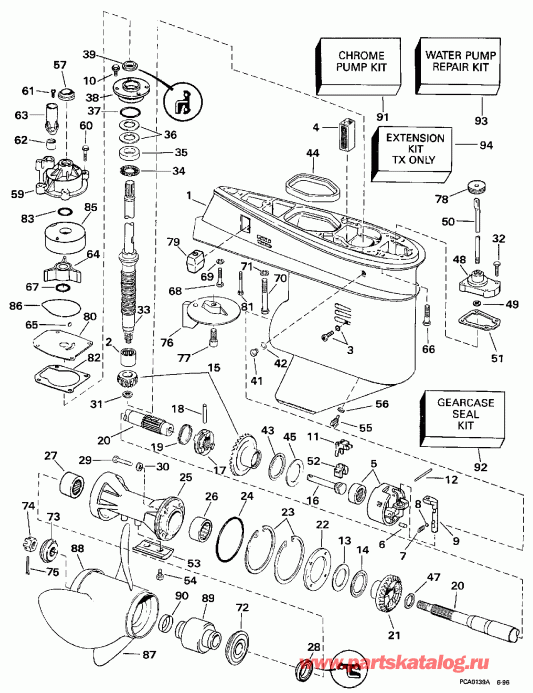 ��������� EVINRUDE BE70TLEUM 1997  - arcase / arcase