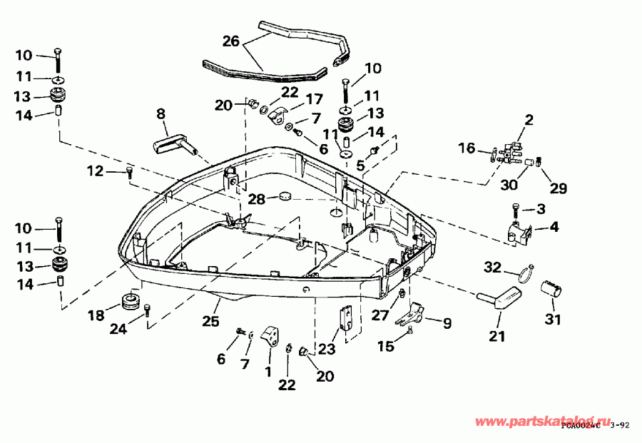 �������� ��������� ����� ������� E100WTLEUA 1997  - wer Engine Cover