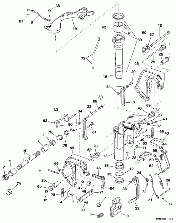 �������� ����� EVINRUDE E10RELEUS 1997  - dsection / dsection