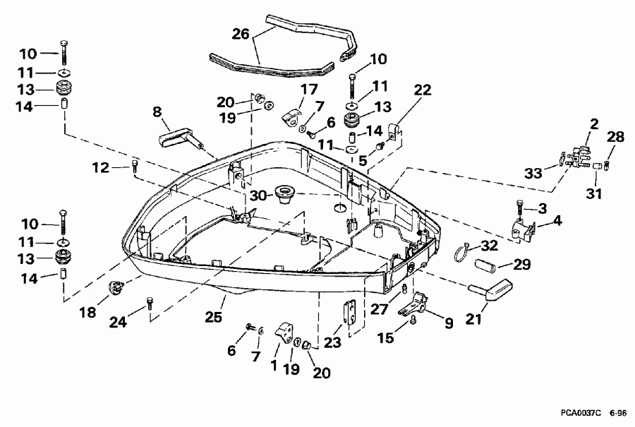 ��������� ����� ������� E115JLEUM 1997  - wer Engine Cover / wer ������ ��������� (�����)