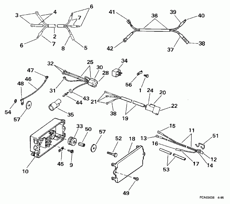 ��������� ��������� Evinrude E130TLEUB 1997  - wer Trim/tilt Electrical / wer Trim / tilt ���������