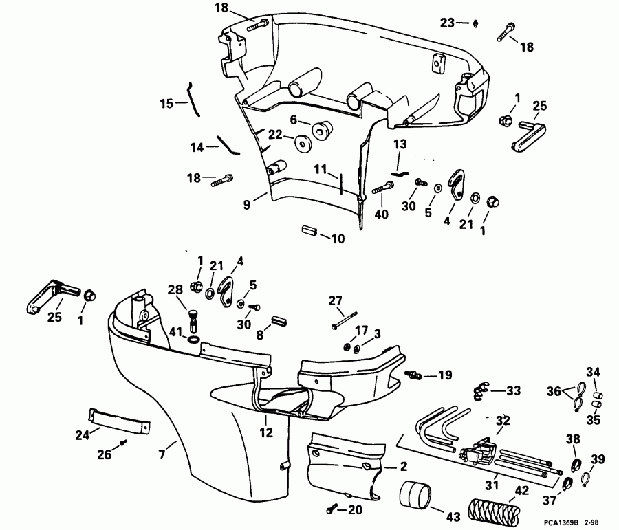 ��������� Evinrude E150PLEUC 1997  - wer Engine Cover