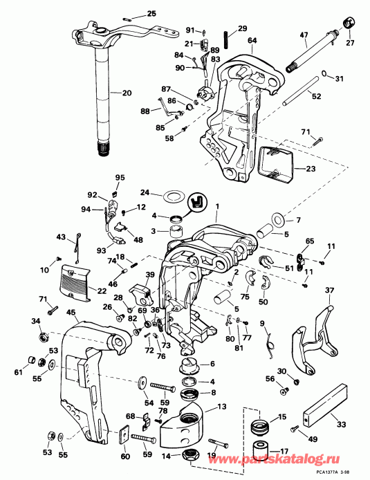 ��������� �������� ����� EVINRUDE E150PLEUC 1997  - dsection