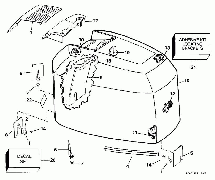 ��������� ��������� Evinrude E200CXEUA 1997  - Johnson - 200tx, 200cx, 225