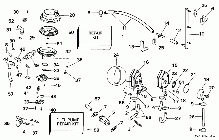 ����� EVINRUDE E25RMLEUR 1997  - el System - el System