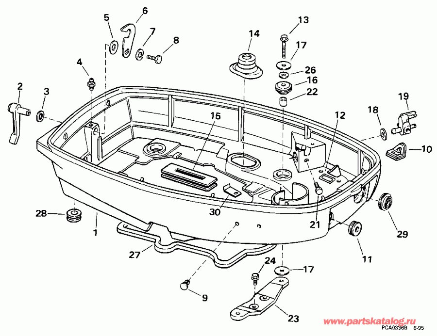 ��������� EVINRUDE E30TEEUD 1997  - wer ������ ��������� (�����) - wer Engine Cover