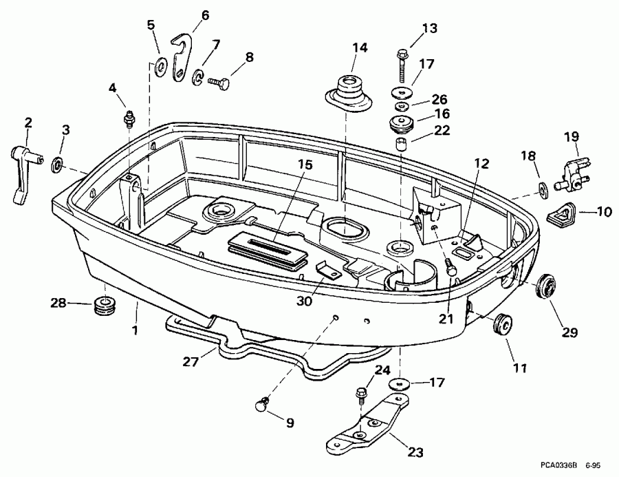 ��������� �������� ����� EVINRUDE E30TELEUD 1997  - wer ������ ��������� (�����) / wer Engine Cover