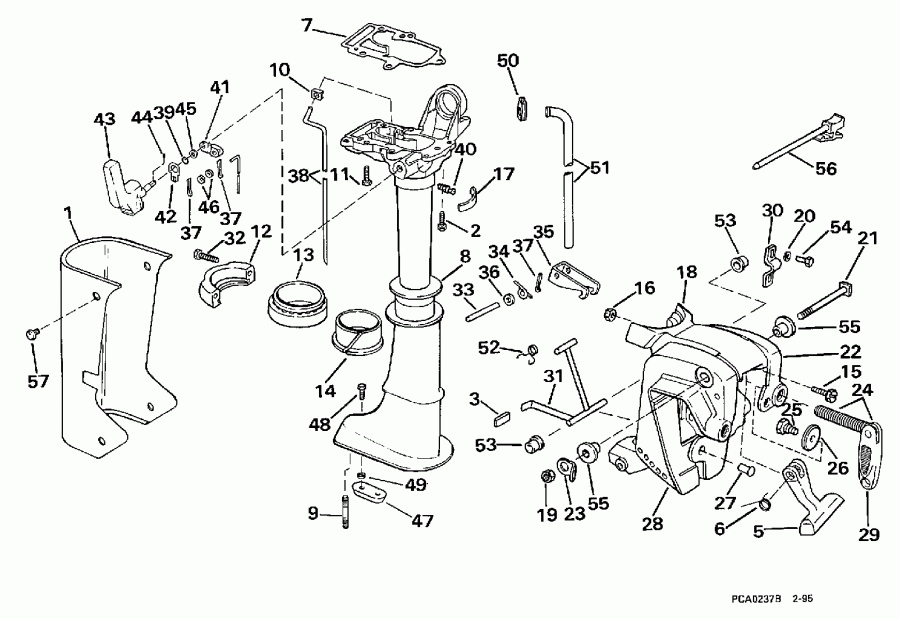 ��������� ����� Evinrude E4RLEUC 1997  - dsection / dsection