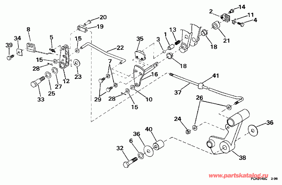 ��������� ����� Evinrude E50JEUC 1997  - ift Linkage