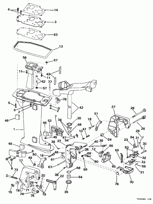 ��������� ��������� Evinrude E6REUC 1997  - dsection - dsection