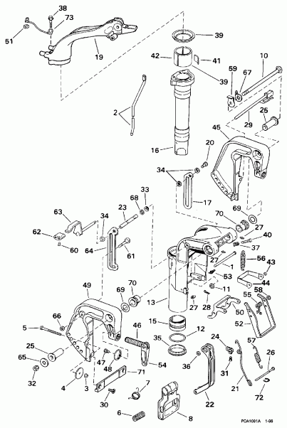 ��������� ����� EVINRUDE HE15KCF 1997  - dsection / dsection