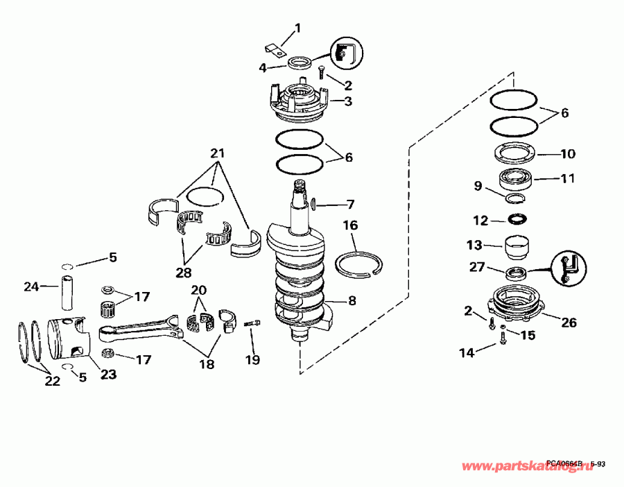 ��������� ����� ������� SE125RWYJ 1997  - ankshaft & Piston