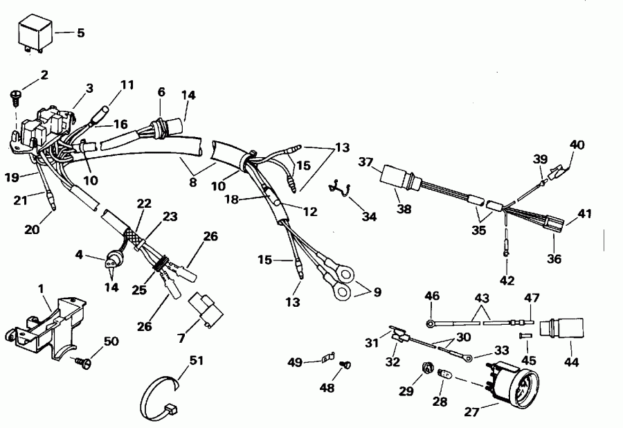 ��������� EVINRUDE BE40EECR 1998  - Johnson -- ���� Start Only /  Johnson -- Rope Start Only