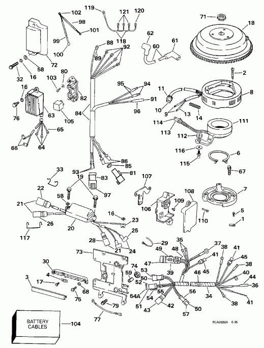 �������� ����� Evinrude BE40TLECR 1998  -  40-50 Electric Start