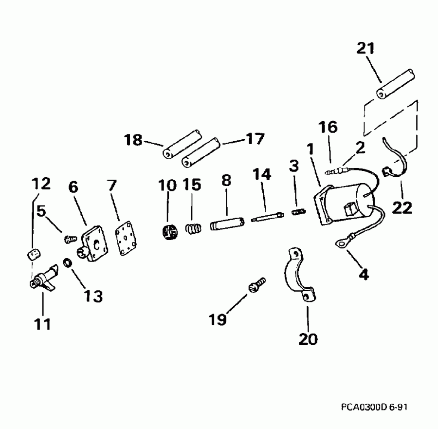 �������� ��������� ����� EVINRUDE BE40TLECR 1998  -  Electric Start