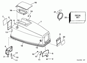 ������ ��������� (�����) -- Evinrude -- Electric Start Only (Engine Cover -- Evinrude -- Electric Start Only)