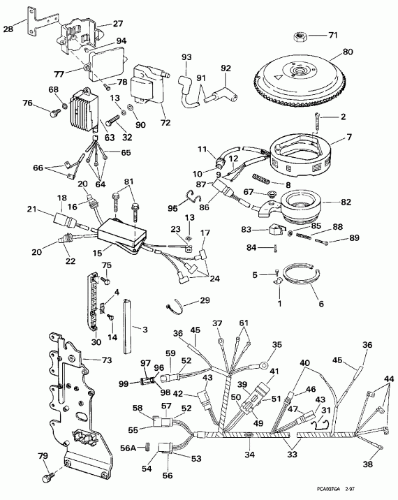 �������� ��������� ����� EVINRUDE BE70TLECB 1998  - nition System