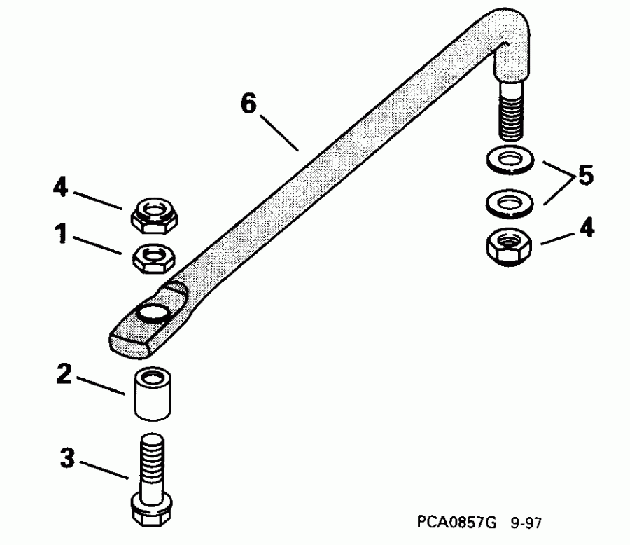 ��������� �������� ����� EVINRUDE BE70TLECB 1998  - eering Link Kit (1) - ee������ ����������� Kit (1)