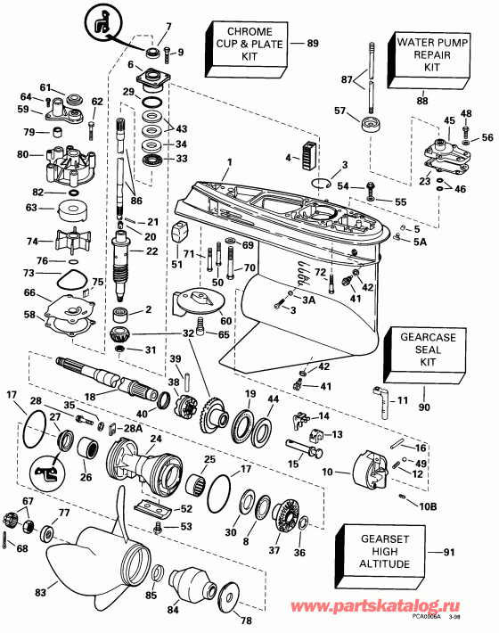  EVINRUDE E150GLECD 1998  - �������� Rotation -- Gl Models