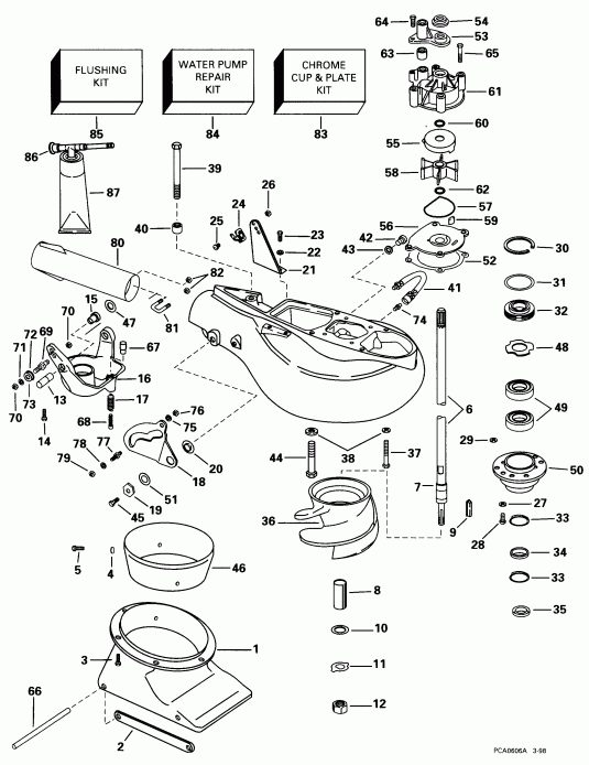 ��������� Evinrude E150GLECD 1998  - t Drive Unit - t Drive Unit