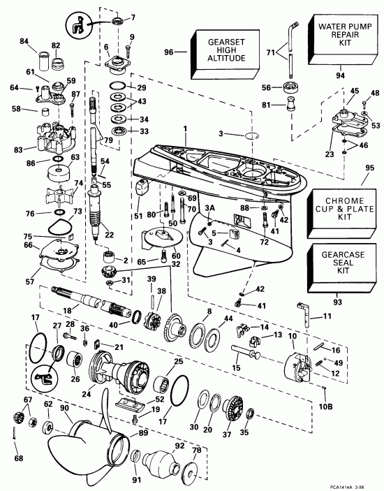  Evinrude E175FSXECS 1998  -  Standard Rotation -- Fsl & Fsx Models / �������� Rotation -- Fsl & Fsx Models