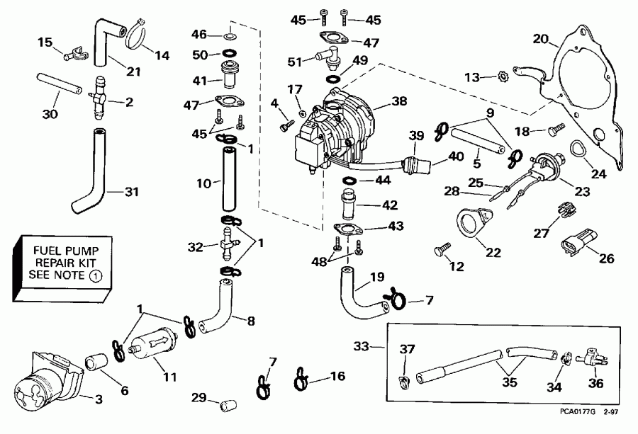����� Evinrude E225CXECS 1998  - el ����� - el Pump